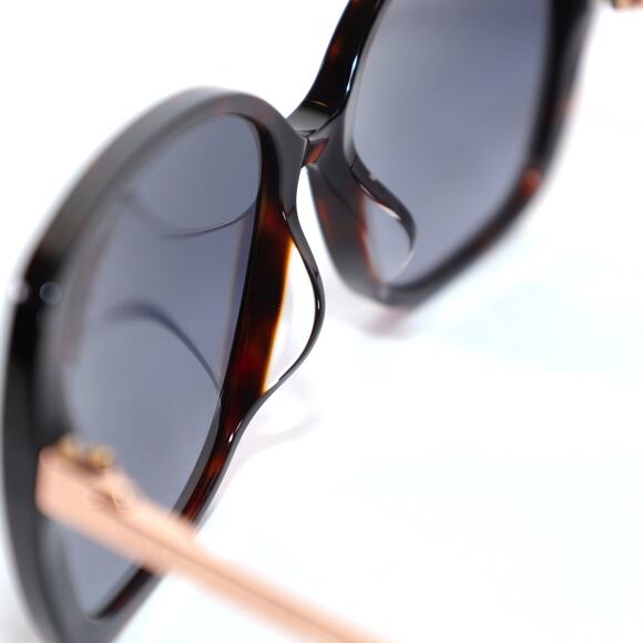 Marc Jacobs Womens Oval Butterfly Sunglasses-Black Brown Tortoise/Dark Grey-NWT - Picture 10 of 11